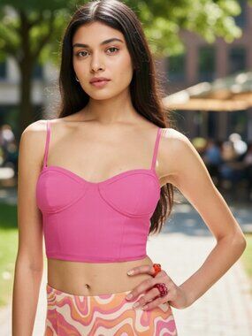 Aritzia Sunday Best Bonnie Bustier Camisole in Soft Fuchsia